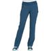 Cherokee iFlex Scrubs Pant for Women Mid Rise Straight Leg Pull-on Plus Size CK002T, 2XL Tall, Caribbean Blue