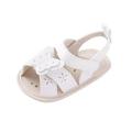 Infant Baby Girl Sandals Comfort Premium Summer Outdoor Beach Shoes with Flower Bowknot Anti Slip Rubber Sole Newbron Toddler Prewalker First Walking Shoes