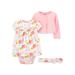 Child of Mine by Carter's Baby Girl Long Sleeve Cardigan, Dress & Headband, 3-Piece Outfit Set