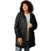 Woman Within Women's Plus Size Hooded Slicker Raincoat