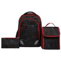 Crckt Youth 3 Piece Backpack Set with Lunch Kit and Matching Pencil Bag in Video Game