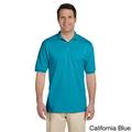 Jerzees Men's 50/50 SpotShield Cotton and Polyester Jersey Polo Shirt California Blue L