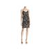 Aidan Mattox Womens Beaded Popover Cocktail Dress