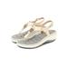 Wazshop Women's Comfortable Thong Sandals Dressy T-Strap Backstrap Sandal Orthotic Arch Support Orthopedic Walking Sandals