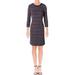 Lauren Ralph Lauren Womens Edjarra Printed Sheath Casual Dress Navy L