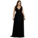 Ever-Pretty Womens V-Neck Holiday Party Dresses for Women 90162 Black US8