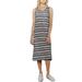 Matty M Ladies Side-Slit Tank Dress (Large, Stripe Blue) - NEW