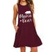 Women's Plus Size Sundress A-Line Dress Sleeveless Printed Tunic Summer Casual