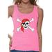 Awkward Styles Sugar Skull Tank Tops for Women Jolly Roger Skull and Crossbones Womens Tank Top Day of Dead Tank Tops Pirate Flag Tanks Skull Tank Tops Dia de Los Muertos Tank Tops for Her