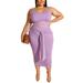 Sexy Dance Womens Plus Size Sleeveless Tanks Crop Top Bodycon Tie Skirts Set 2 Piece Midi Dress Outfits Summer Casual Lace Up Beach Suits
