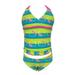 Hello Kitty Kids Girls Swimwear 2 Piece Swim Suit Size 4 Green Blue Pink