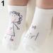 Yesbay 1 Pair Baby Boys Girls Cartoon Printed Cotton Cute Anti-Slip Soft Ankle Socks