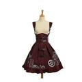 Gothic Vintage Women Lolita Embroidered Lace-up Dress