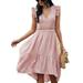 UKAP Womens Sleeveless Ruffles Dress Loose Long Dresses Casual Summer Dress Ruffle Armhole Hem Holiday Party Sundress