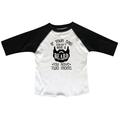 Boys or Girls Beard Baseball Tee â€œIf Your Dad Doesn't Have A Beard You Have Two Moms" Toddler 3T, Black