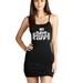 Junior's No Days Off V103 Black Spaghetti Straps Tank Top Dress Medium Black