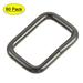 Uxcell Metal Rectangle Buckles 25x16mm Inside Dimension for Bags Belts DIY Accessories Black, 60pcs
