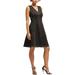 Dkny Womens Contrast Stitched Fit & Flare Dress