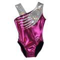 O3GL036 Obersee Girl's Girls Gymnastics Leotard - Pink Feather