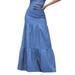VONDA Women's High Waist Belted Package Hip Skirt Fashion Party Pleated Long Maxi Skirts