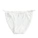 IOAOAI Women Underwear White,Women Sexy Solid Color Ice Silk Lace Trim Strap Breathable Thin Panty Briefs