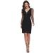 Ever-Pretty Women's Plus Size Mermaid V-Neck Cocktail Dress with Long Sleeves 03132 Black US4