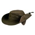 Brown Waxed Cotton Boonie with Side Snaps by San Diego Hat Company- Small