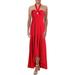 JILL Jill Stuart Womens Twist Neck High-Low Halter Dress