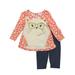 Toddler Girls Heart Hipster Kitty Cat With Glasses Shirt Jegging Outfit