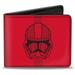 Wallet Bifold PU Star Wars Sith Trooper Face Insignia Red Gray Black