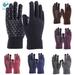 Deago Winter Knit Gloves Touchscreen Warm Thermal Soft Lining Elastic Cuff Texting Anti-Slip for Women Men (Black)