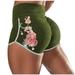 Women's Shorts Floral Print Workout Shorts Scrunch Booty Gym Yoga Pants Waist Sports Leggings Yoga Pants Pantalones Cortos