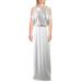 Lauren Ralph Lauren Womens Eleene Metallic Off-The-Shoulder Evening Dress