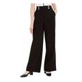 CALVIN KLEIN Womens Black Zippered Wide Leg Pants Size 14P