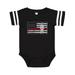 Firefighter Red Line Flag Fireman Infant Creeper