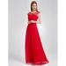 Ever-Pretty Womens Lace Cap Sleeves Formal Evening Dresses for Women 99933 Red US14