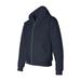 Men's Double Dry Action Fleece Full Zip Hood, Navy - XL