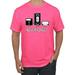 Never Forget Floppy Disk VHS Cassette Tape Humor Men's Graphic T-Shirt, Neon Pink, 4XL