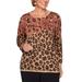 Alfred Dunner Women's Catwalk Floral Animal Print Jacquard Sweater - Plus Size, Multi, 2X