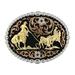 Montana Silversmiths Western Belt Buckle Mens Team Roper Black 60969