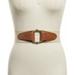 I.n.c. Women's Bamboo Buckle Faux Leather Stretch Belt Cognac/Gold or Black NWT (Cognac/Gold,S/M)