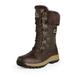 NORTIV8 Women's Zip Warm Faux Fur Insulated Snow Boots Mid Calf Boots JOAN DARK/BROWN Size 8.5