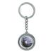 Starry Night Vincent Van Gogh Spinning Circle Metal Keychain