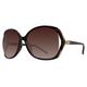 Piranha "Ruca" Womens Dark Tortoise Frame Sunglasses Trimmed in Metallic Gold with Brown Gradient Lens