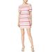 Maison Jules Womens Striped Sheath Dress