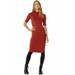 Free Assembly Womenâ€™s Ribbed Mock Neck Midi Dress