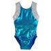 O3GL054 Obersee Girl's Girls Gymnastics Leotard - Cross Back Turquoise