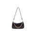 Women Small Baguette Shoulder Bag with Chain Detail