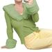 Female Long Sleeve Sweater Solid Color Open Front Buttons Cable Knit Sweater Cardigan Soft Knit Cardigan Sweaters Green 3 Sizes S M L