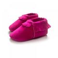 Baby Boy Girl Suede Leather Shoes Non-slip Soft Sole Casual Shoes Toddler PU Boots (Purple)